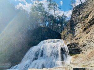 buttermilk falls state park rainbow waterfall